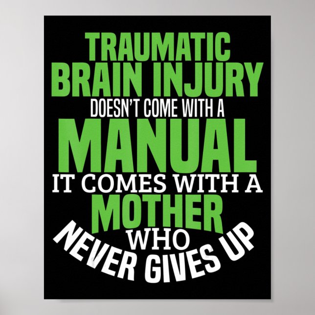 Traumatic Brain Injury Awareness T Shirt TBI Aware Poster (Vorne)