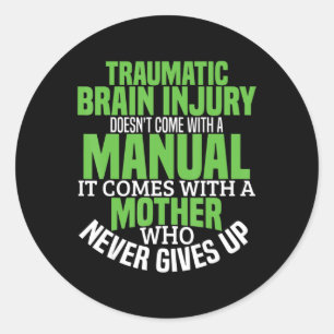Traumatic Brain Injury Awareness T Shirt TBI Aware Runder Aufkleber