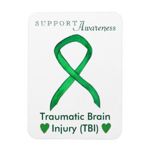 Traumatic Brain Injury TBI Awareness Ribbon Magnet