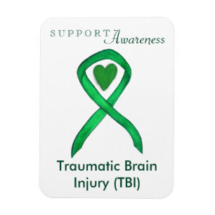 Traumatic Brain Injury TBI Awareness Ribbon Magnet