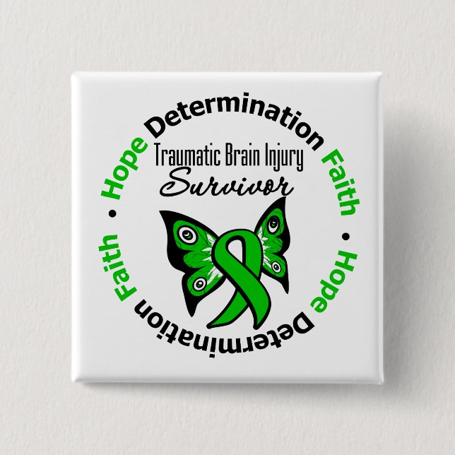 Traumatic Brain Injury v2 Button (Vorderseite)