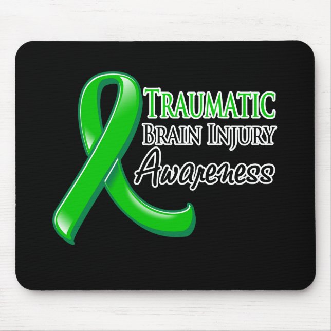 Traumatisches Brain Injury Injury Awareness Ribbon Mousepad (Vorne)