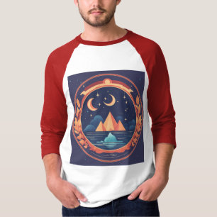 Traumdeutungsseiten-Logo - Flaches Vector-Ärmeldes T-Shirt