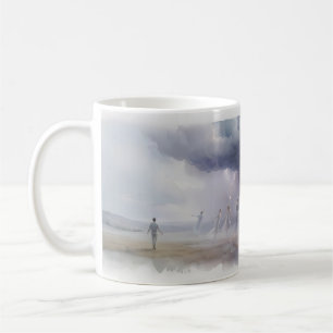 Träume Ätherischer Sturm Aquarell Surrealer Becher Kaffeetasse