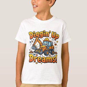 Träume ausgrabendes süßes Bagger-T-Shirt Kinder T-Shirt