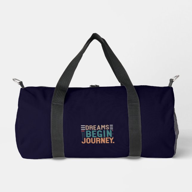 Träume Beginnen Reise Print Cut Nähtasche Duffle Bag (Vorderseite)