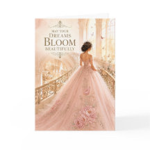 Träume blühen Quinceañera Sweet 16 Geburtstagskart