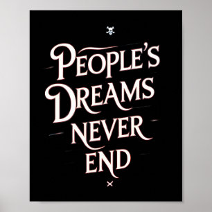Träume der Menschen enden nie – Motivations-Anime- Poster