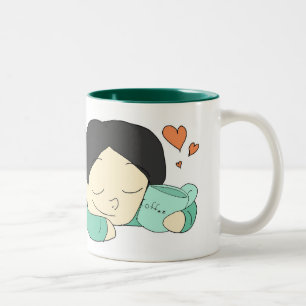 Träume des Kaffees Zweifarbige Tasse