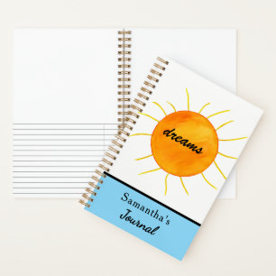 Träume Gelb Orange Sonne Name Blau Tagebuch