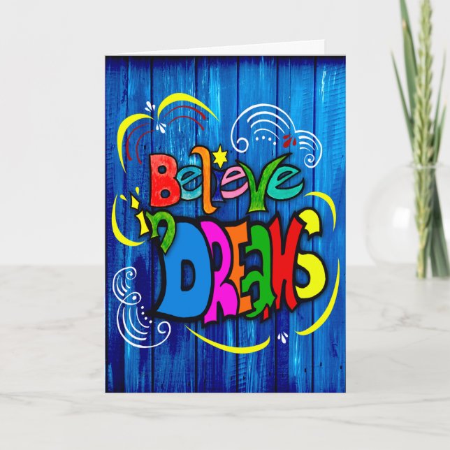 Träume glauben karte (Vorderseite)