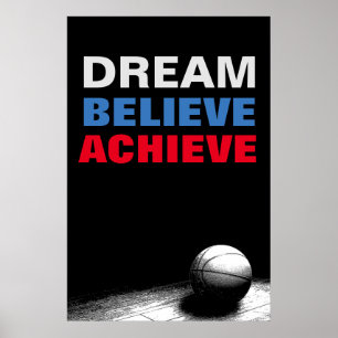 Träume glauben Motivierend Basketball erreichen Poster
