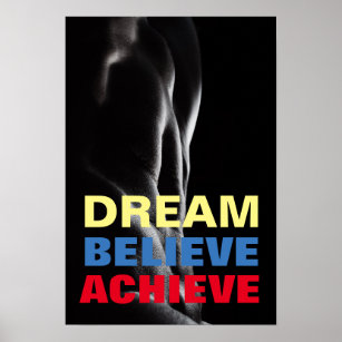 Träume glauben Motivierend Bodybuilding erreichen Poster