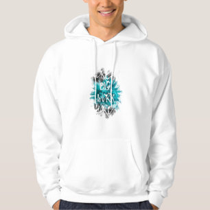 Träume groß, arbeite hart: Teal Explosion T-Shirt Hoodie