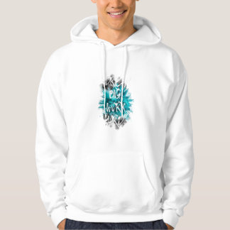 Träume groß, arbeite hart: Teal Explosion T-Shirt Hoodie