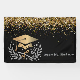 Träume groß. Beginne jetzt Abschluss Banner