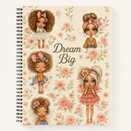 Träume groß Chibi-Mädchen-Tagebuch Notizbuch