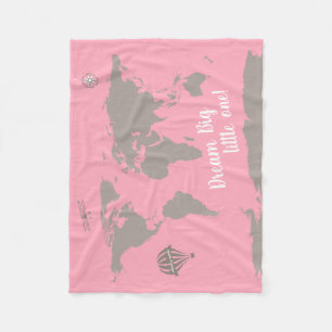 Träume groß kleiner! Rosa Babydecke Fleecedecke