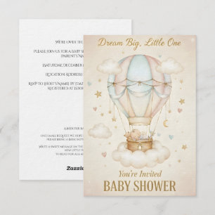 Träume groß, kleiner Schatz – Babyparty Einladung