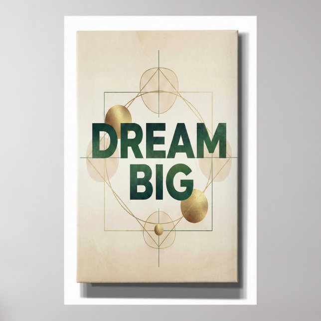 Träume groß Minimal-Wandkunstplakat Poster (Vorne)