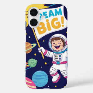 Träume groß mit einem kindlichen Astronauten iPhone 16 Hülle