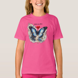 Träume groß Pfauenfeder Kreis Kinder T-Shirt