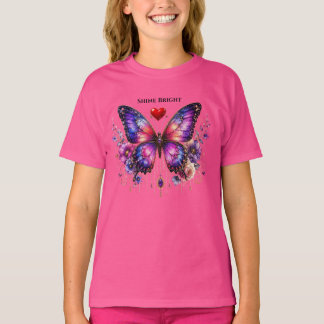 Träume groß Pfauenfeder Kreis Kinder T-Shirt