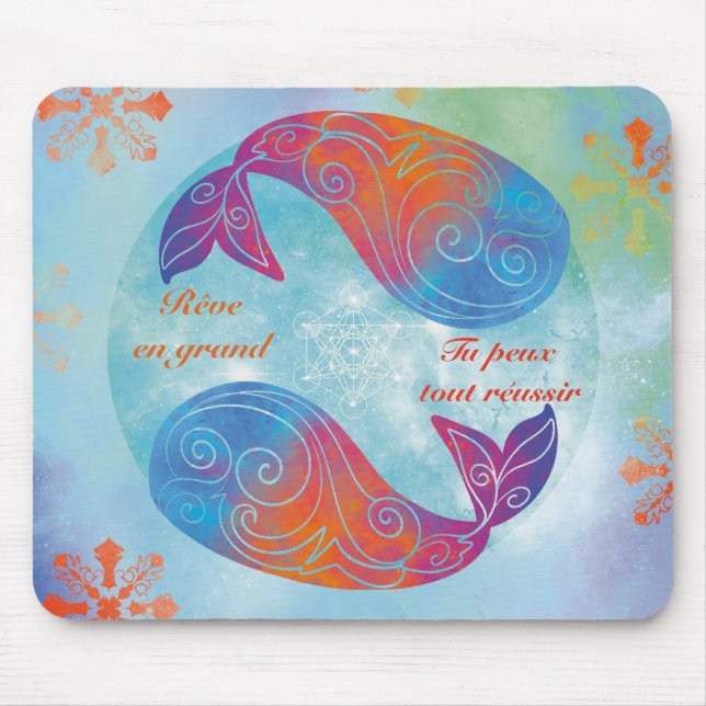 Träume groß, Wal Mousepad (Vorne)