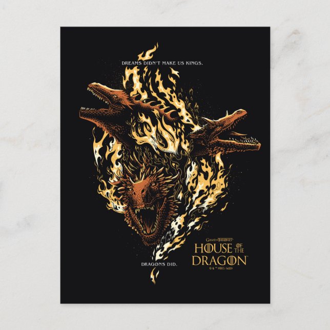 Träume haben uns nicht zu Königen gemacht. Drachen Postkarte (Vorderseite)
