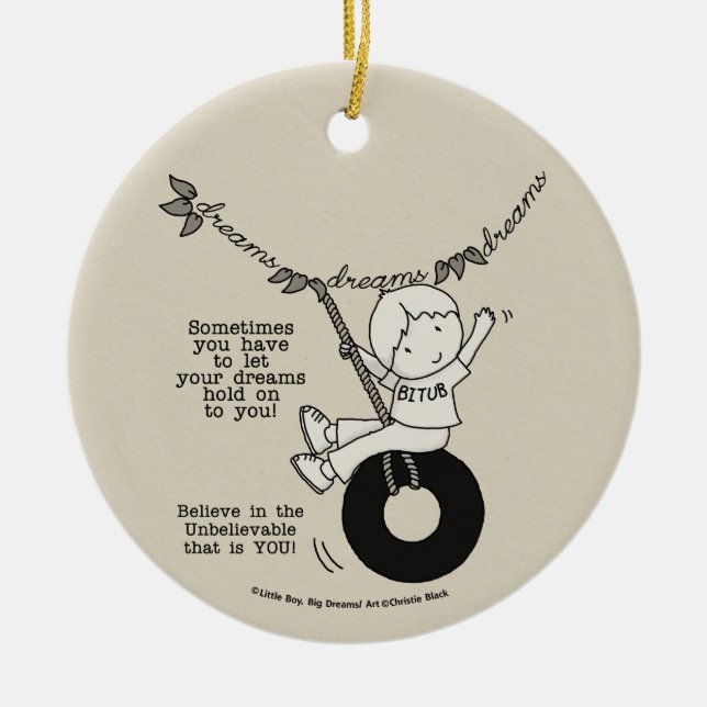 Träume halten dich fest keramikornament (Vorne)