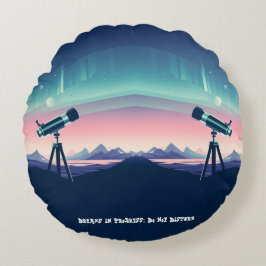 Träume im Gange; nicht stören Rundes Kissen