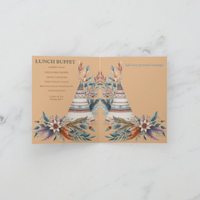 Träume in einem Bohemischen Thema Einladung (Innenseite)