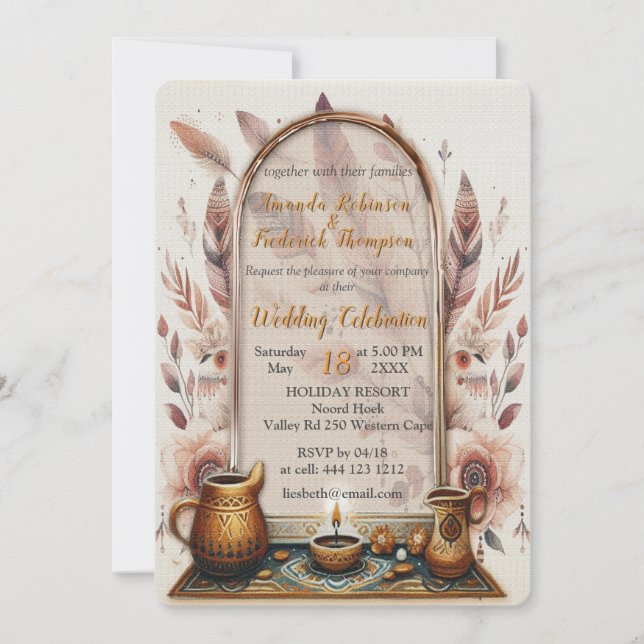 Träume in einem Bohemischen Thema Einladung (Vorderseite)