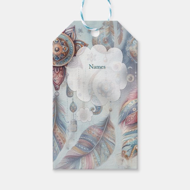 Träume in einem Bohemischen Thema Geschenkanhänger (Vorderseite)