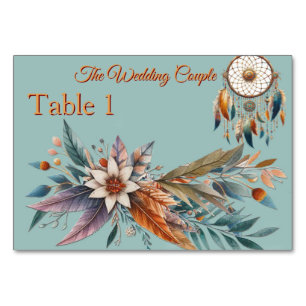 Träume in einem Bohemischen Thema Tischnummer