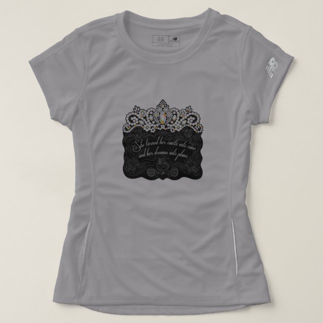 Träume in Pläne für technisches Shirt (Design vorne)