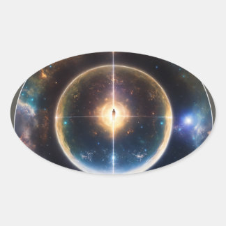 Träume jenseits des Horizonts zu jagen." Ovaler Aufkleber