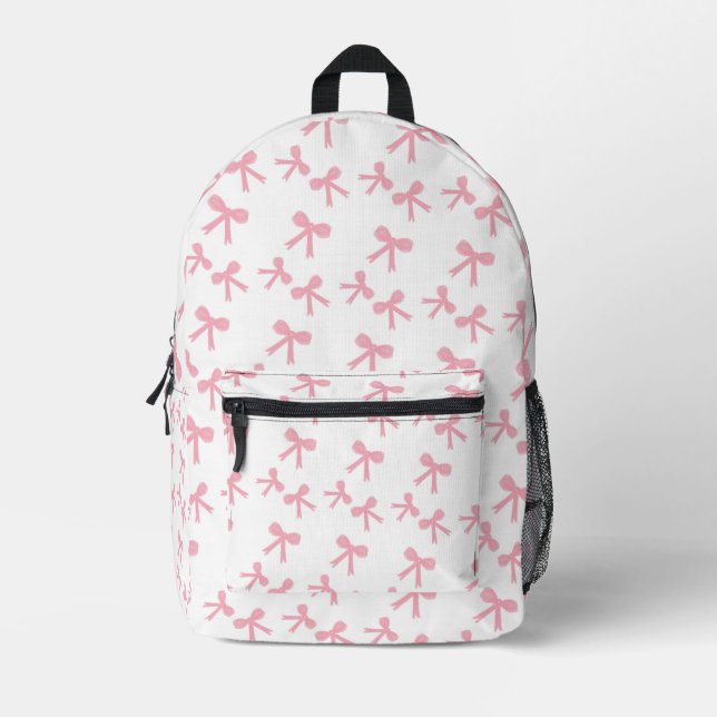 Träume mit rosa Schleife Coquette Rucksack | Handg (Vorderseite)