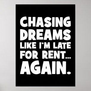 Träume nachjagen, wie ich wieder verspätet bin, lu poster