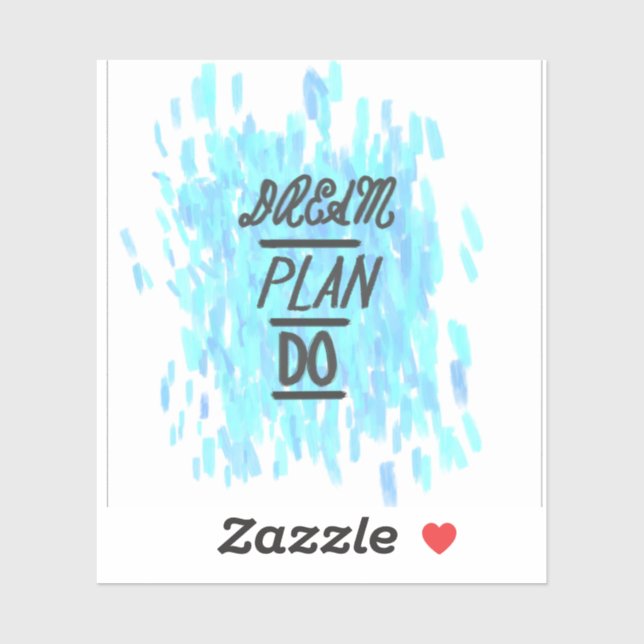 Träume. Plan. Empfohlen. Aufkleber (Blatt)