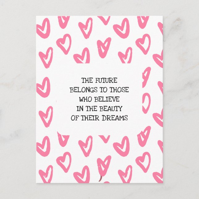 Träume Postkarte (Vorderseite)