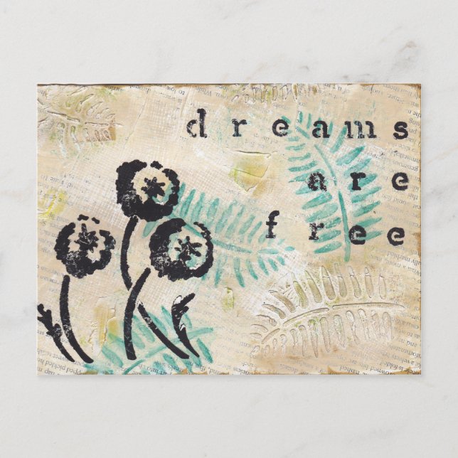 Träume sind frei postkarte (Vorderseite)