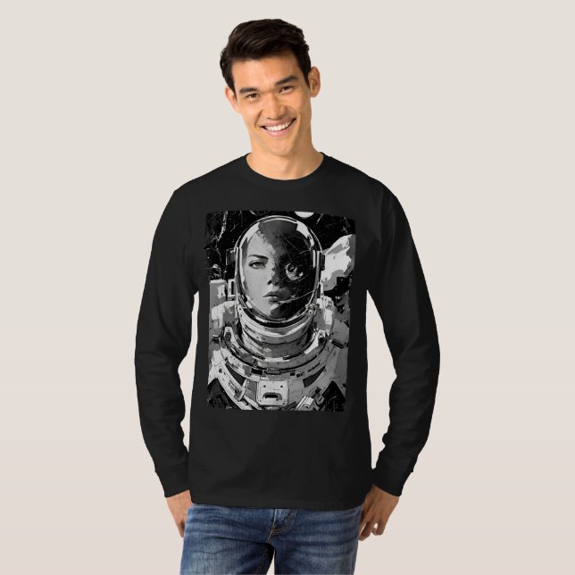 Träume steigern: Der Girl Astronaut T-Shirt (Vorne ganz)