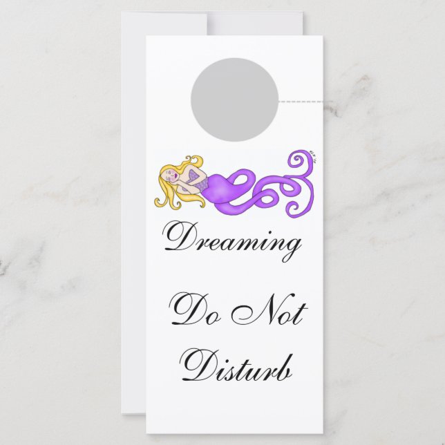 Träume stören nicht die Türhängung der Meerjungfra (Vorderseite)