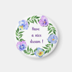 Träume süß! Romantische Wasserfarben Blumen Ma Magnet