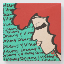 Träume und Visionen Stone Untersetzer