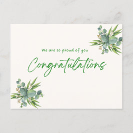 Träume verwirklicht: Abschluss-Karte Einladungspostkarte