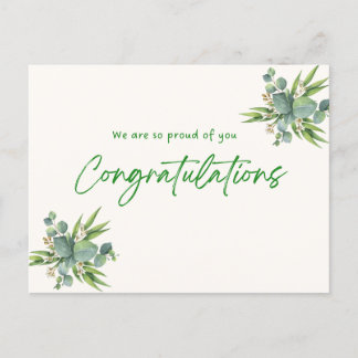 Träume verwirklicht: Abschluss-Karte Einladungspostkarte