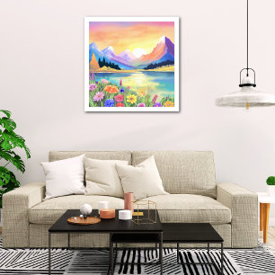 Träume vom Bergsee-Schutzgebiet Fotodruck