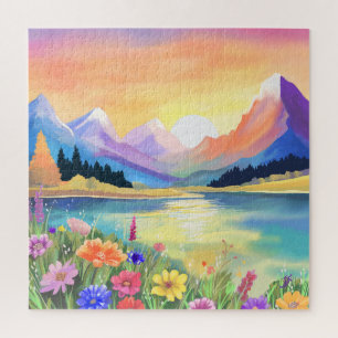 Träume vom Bergsee-Schutzgebiet Puzzle